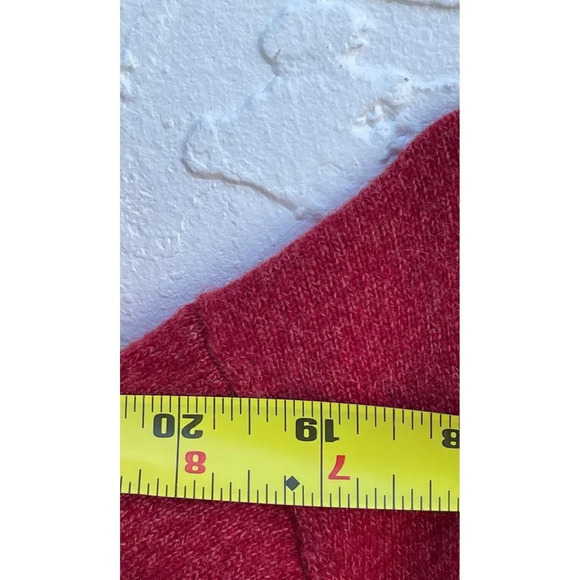 Neiman Marcus Cloud Cashmere Mens Pullover Long Sleeve V Neck Sweater Red Sz L - Picture 9 of 11